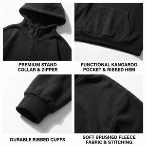 Sweat-shirt unisexe personnalisé en molleton épais à prix réduit TKAN1031D, demi-zip, coupe oversize, vierge, chaud pour l'hiver, style streetwear - Product Image 2