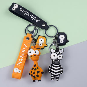 Personalizable gran oferta 3D llavero de goma de dibujos animados hecho <span class=keywords><strong>a</strong></span> medida respetuoso del medio ambiente suave 3D llavero - Product Image 4