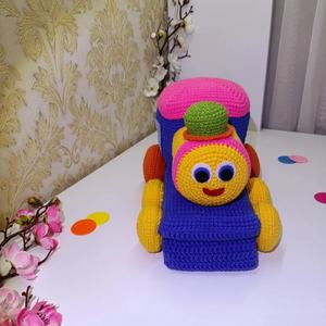 ตุ๊กตารถไฟถักโครเชต์รถไฟของเล่นสำหรับเด็ก - Product Image 5