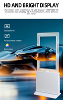 Pantalla Táctil Digital de Señalización Publicitaria de 55 Pulgadas, de Doble Cara, con Soporte de Pie