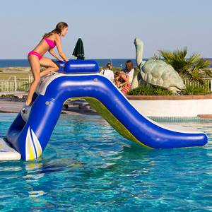 <span class=keywords><strong>Torre</strong></span> de Natación Inflable, Parque Acuático Flotante Comercial con Pared de Escalada - Product Image 3