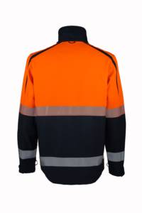 <b>High</b>-<b>Visibility</b> Two-Tone <b>Softshell</b> Safety <b>Jacket</b> with Reflective Tape | Workwear for Construction & Road Safety - Product Image 3