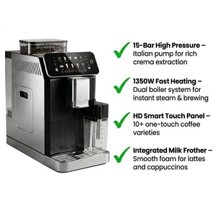 Cafetera Profesional Comercial Totalmente Automática con Pantalla Táctil de 15 Bares para Restaurante, Hotel, Cafetería - Product Image 1