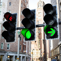 Module de signalisation routière LED à flux élevé, 12V, solaire, lampe de signalisation d'avertissement, 400mm, aluminium, matériau PC, indice IP65