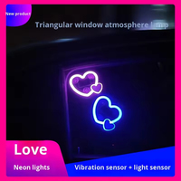 Nouvelle lumière d'avertissement solaire LED JYGD en forme de cœur, haute luminosité, adaptable à tous les véhicules, décoration intérieure lumineuse pour vitre arrière de voiture, sans câblage