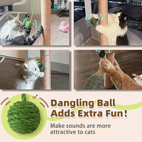 Usine personnalisée moderne vert véritable arbre à chat chat escalade griffoir condo pour chats avec grattoirs et lit