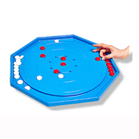 Jeu de curling de bureau avec 28 pièces d'échecs, crokinole canadien