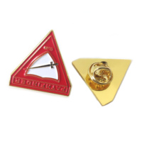 Broches de revers en métal personnalisées avec logo, best-seller du club Pathfinder, avec fermoir papillon, plaqué or, en fer, forme triangulaire