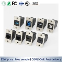 Connecteur de réseau adaptateur prise Cat6 Cat6a Rj45 Keystone Jack modulaire Rj45 adaptateur connecteur droit panneau Rj45 séparateur