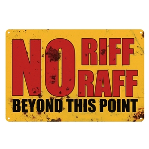 No Riff Raff, venta al por mayor, divertidos carteles de chapa de Metal, Riff Raff, cerveza de advertencia, cartel vintage, decoración de pub y Bar en casa - Product Image 4
