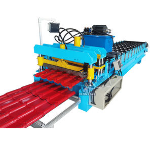 800 arc faisant la tuile de toiture émaillée en pierre rouleau d'étape de feuille de toit de fer enduit de couleur formant la Machine - Product Image 3