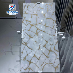 Xu Hướng Mới Tráng Men Đánh Bóng Sứ Gạch Sáng Bóng Bề Mặt Mạ Vàng Bạc Sang Trọng Đá Cẩm Thạch Thiết Kế Nhà Khách Sạn Biệt Thự - Product Image 5