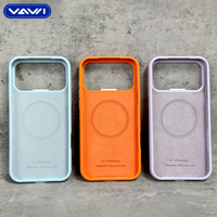 Funda Magnética de Silicona Antideslizante VAWI S124 Wave Point para iPhone 18 17 16 Pro Max con Forro Interior Antigolpes y Suave