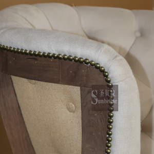 <span class=keywords><strong>Chesterfield</strong></span> Europese Klassieke Vintage Woonkamer Stoel Stoel Stof Linnen Onafgewerkt Rustieke Houten <span class=keywords><strong>Wingback</strong></span> Stoel - Product Image 3