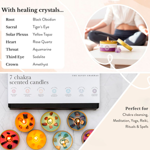 Velas perfumadas <span class=keywords><strong>de</strong></span> largo tiempo <span class=keywords><strong>de</strong></span> combustión <span class=keywords><strong>Siete</strong></span> chakras con cristales curativos Juegos <span class=keywords><strong>de</strong></span> velas - Product Image 6