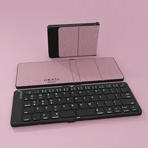 Teclado de teclado sem fio dobrável para computador sem fio, módulo de alumínio para teclado, teclado de tablet, capa de teclado de ar para iPad, teclado bluetooth