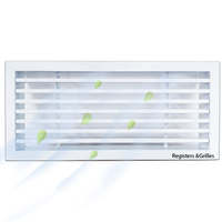 Grille de climatisation centrale incurvée Sortie d'air ABS Lobby d'hôtel Alliage d'aluminium Persienne personnalisée