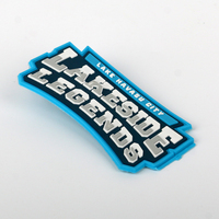 Patch en PVC/caoutchouc personnalisé, écologique, en forme de cœur ou de fleur, pour vêtements, sacs, chapeaux, doux, en relief 3D, imperméable, avec fermeture auto-agrippante