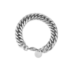 Hot Selling Hiphop Popular Design Thick <b>Chain</b> Bracelet <b>Titanium</b> Steel Silver Plated Fashion Unisex's Bracelets Simple Jewelry - Product Image 6