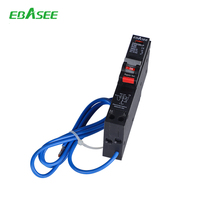 Vente en gros EBASEE Marque ou personnalisation Rcbo 30ma 1 module 2 pôles Rcbo 18 mm 16 a 1p + n Disjoncteur Rcbo