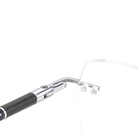 Monture optique complète en titane doré, verres solides, branches en bois d'ébène, placage IP, garantie qualité 5 ans pour lunettes de lecture