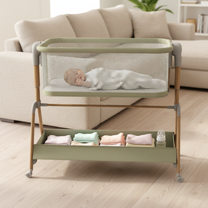 <span class=keywords><strong>Cuna</strong></span> Portátil para Bebé con Colchón, 6 Niveles de Altura Ajustables, <span class=keywords><strong>Cuna</strong></span> Colecho 3 en 1, <span class=keywords><strong>Cuna</strong></span> Mecedora para Bebé - Product Image 2