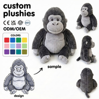 Jouets en peluche personnalisés en gros, Poupées, Figurines Gorille multi-angles hautement réalistes, Mascottes de gym personnalisées, Porte-clés en peluche personnalisés, Jouets en boîte mystère