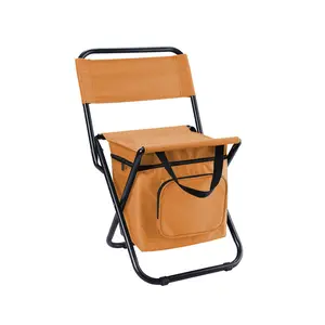 Sac à dos pliable et confortable Portable, tabouret de pêche de Camping, chaise de plage de loisirs bon marché avec sac isotherme