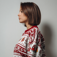 Pull de Noël à motifs traditionnels pour femmes Pull en tricot de vacances à la mode pour femmes
