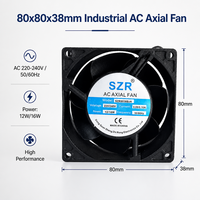 Kipas Aliran Aksial AC 8038 110/220/380V yang Dapat Disesuaikan 80x80x38mm Kipas Pendingin Udara AC Kecepatan Tinggi Kipas Pendingin Pemurni Udara Mobil OEM/ODM