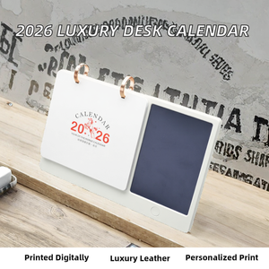 <span class=keywords><strong>2026</strong></span> высококачественный кожаный Еженедельный Настольный календарь 366-страничный однолетний переливающийся акриловый креативный индивидуальный заказ часы в твердом переплете - Product Image 2