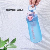 Bouteille d'eau sport et fitness unisexe en PC dépoli sans BPA, avec infuseur, pour la gym et le camping – Commande en gros, écologique, à boire directement