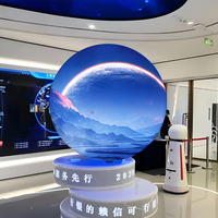 Écran vidéo LED 3D à 360 degrés, module sphérique en forme de boule, résolution personnalisée, lisible en plein soleil, intérieur/extérieur, haute qualité