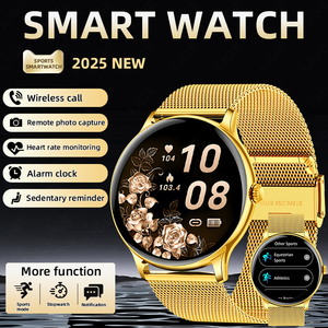<span class=keywords><strong>Smartwatch</strong></span> BW0904 (2 Cinturini) per Donna e Uomo, Cinturino in Acciaio Inossidabile Dorato, Risposta alle Chiamate, Monitoraggio Frequenza Cardiaca, Ossigeno nel Sangue, <span class=keywords><strong>Smartwatch</strong></span> Sportivo - Product Image 1