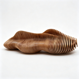 Sedute Art Slice in Legno Ecologico Resistente ai Graffi, Forma Ondulata, Arredamento Moderno per Interni - <span class=keywords><strong>Nebraska</strong></span> Furniture Mart - Product Image 3
