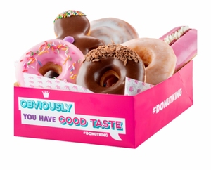 Customized donut dessert box with clear window
