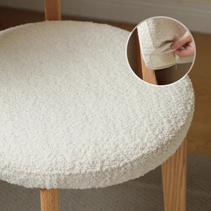 Nordic Simples Madeira Sólida Cadeira De Jantar Branco Soft Bag Stool para Bedroom Dressing <span class=keywords><strong>Dining</strong></span> Room Furniture - Product Image 3