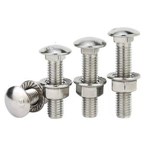 A2 Stainless Steel M5 M6 M8 X 40mm <strong>M10</strong> M12 M14 <strong>Coach</strong> <strong>Bolt</strong> Square Neck Mushroom Round Head Carriage <strong>Bolt</strong> and Flange Nuts - Product Image 6