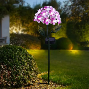 Luces Solares de Jardín con Forma de Hortensia, Resistentes al Agua, para Decoración de Patio, Camino y Jardín, Iluminación Nocturna - Product Image 3