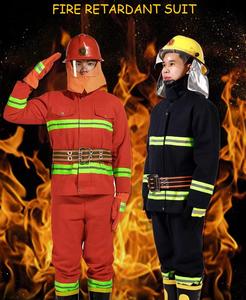Прямая Продажа с фабрики, высококачественный арамидный синий противопожарный костюм EN469, стандартная форма пожарного, оптовая цена - Product Image 3
