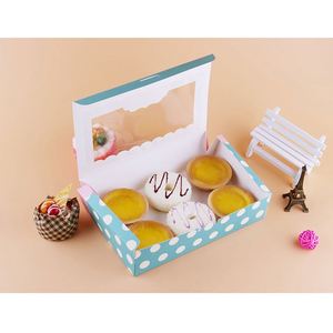 กล่องกระดาษบรรจุภัณฑ์คัพเค้ก โดนัท ขนมไข่ทาร์ต พิมพ์ลายตามสั่ง ขายส่ง พร้อมหน้าต่าง - Product Image 2