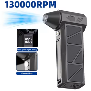 เครื่องเป่าฝุ่นไร้สาย KHC 130000RPM พร้อมจอ LCD ความเร็ว 62 ม./วินาที แบบพกพา วัสดุ ABS รูปทรงสี่เหลี่ยม สำหรับทำความสะอาดฝุ่นบนคีย์บอร์ดและรถยนต์ - Product Image 3
