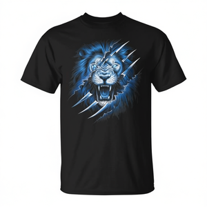 Camiseta de aficionado al deporte escolar Lions Blue Animal School Sport Fan Lion - Product Image 2
