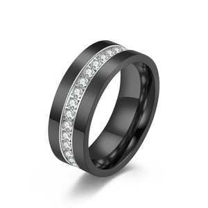 INS-anillo de acero inoxidable para hombre y mujer, sortija de diamante con zirconia, estilo europeo y americano - Product Image 5