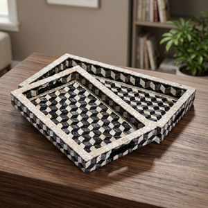 Super Quality Eco Friendly Custom Size Durable Handmade Elegant Decorative Finished Bone Inlay Wood Resin MDF Food-Safe - Product Image 1