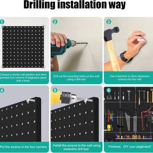<span class=keywords><strong>Panel</strong></span> de Almacenamiento <span class=keywords><strong>Perforado</strong></span> Grande de Acero al Carbono Resistente con Recubrimiento en Polvo, Colores Personalizables, para Garaje - Product Image 3