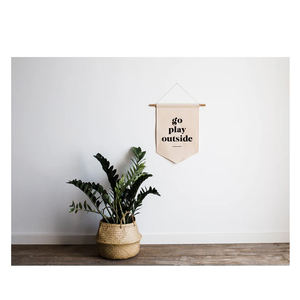 لافتة قماش تسليم سريع رقم MOQ داخلي كامل اللون الزخرفية الرقمية الإعلان مخصص شنقا مثلث قماش القطن راية - Product Image 4