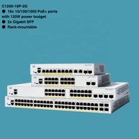 CISCOS 2024 Nouveau commutateur original C1200-16T-2G 16 ports pour 2x1G SFP avec POE et garantie d'un an