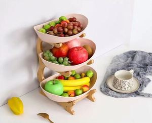 Plato de Frutas Creativo de Tres Niveles, Plato de Cerámica Europeo Personalizado para Frutos Secos, Bandeja para Dulces y Bocadillos, Cesta de Frutas - Product Image 5