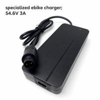 Chargeur spécialisé pour vélo électrique 54,6V 3A, chargeur pour vélo électrique, chargeur de batterie 48V, accessoires pour vélo électrique